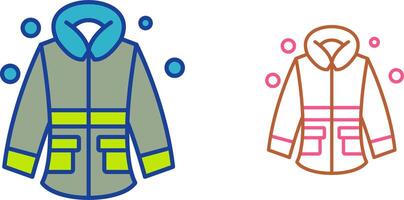 Winter Jacket Icon Design vector