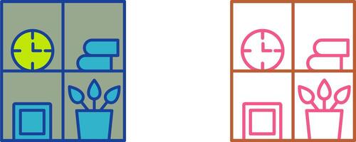 Bookshelf Icon Design vector