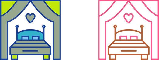 Bed Icon Design vector