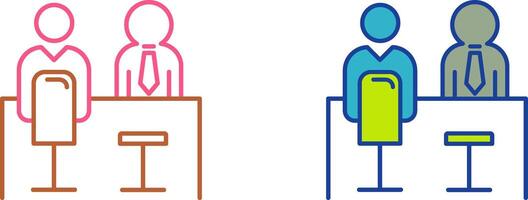 Employee Interview Icon Design vector