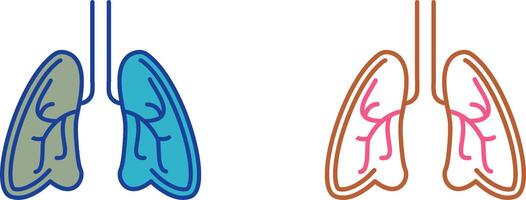 Lungs Icon Design vector