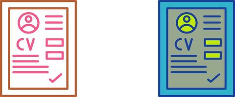 CV Icon Design vector