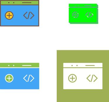 Unique Clean Code Icon Design vector