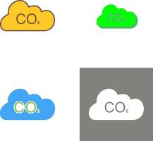 Carbon Dioxide Icon Design vector