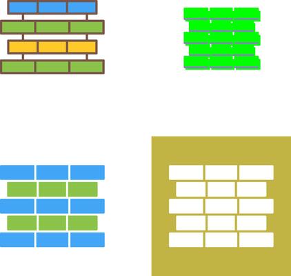 Unique Bricks Icon Design