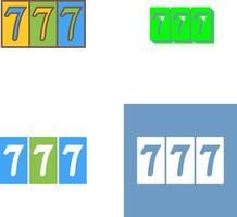 triple sietes icono diseño vector