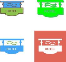 hotel firmar icono diseño vector