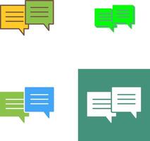 Unique Two Chat Bubbles Icon Design vector