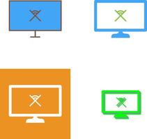 Unique Disconnected Network Icon Design vector