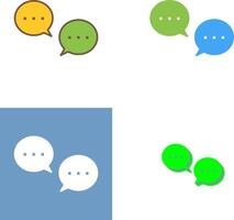 Unique Conversation Bubbles Icon Design vector