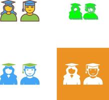 Unique Graduates Icon Design vector