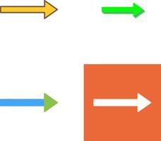 Unique Right Arrow Icon Design vector