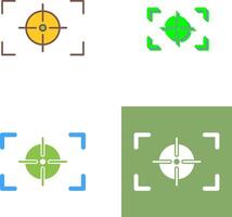Unique Focus Horizontal Icon Design vector