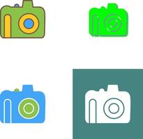 Unique DSLR Camera Icon Design vector