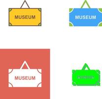 museo etiqueta icono diseño vector