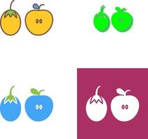 Fruits and VVegetables Icon Design vector