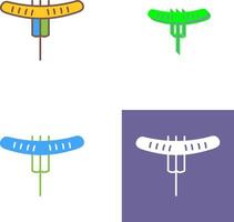 Sausage on Fork Icon Design vector