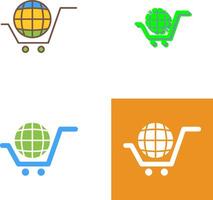 global compras icono diseño vector