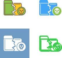 Infected Files Icon Design vector