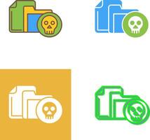 Infected File Icon Design vector