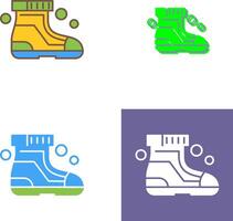 Ski Boots Icon Design vector