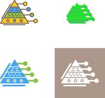 Pyramid Graph Icon Design vector