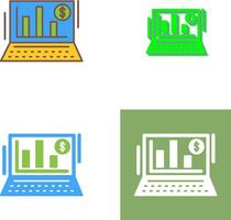 Bar Chart Icon Design vector