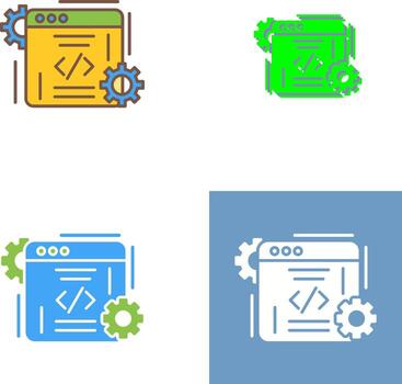 Coding Icon Design vector