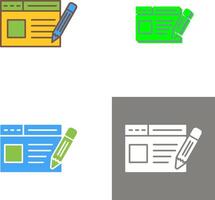 web página icono diseño vector