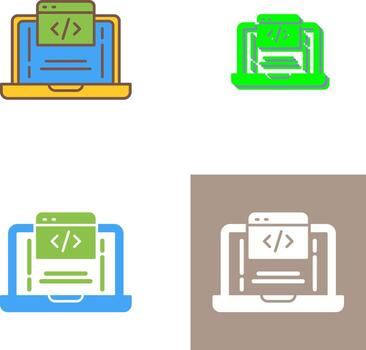 Coding Icon Design vector