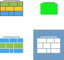 Brick wall Icon Design vector