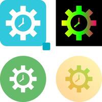Unique Time Optimization Icon Design vector