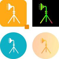 Unique Light Stand Icon Design vector