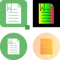 Unique Bookmarked Document Icon Design vector