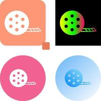 Unique Film Reel Icon Design vector