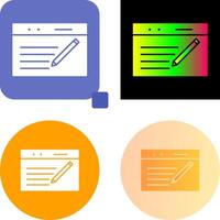 Unique Blogging Service Icon Design vector