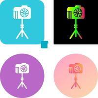 Unique Camera Stand Icon Design vector