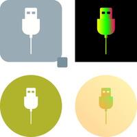 Unique USB Cable Icon Design vector