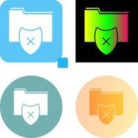 Vulnerable Folder Icon Design vector