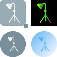 Unique Light Stand Icon Design vector