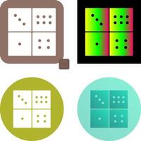 Domino Game Icon Design vector