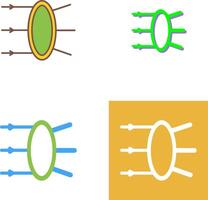 Refraction Icon Design vector