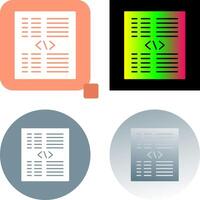 Piece of Code Icon Design vector
