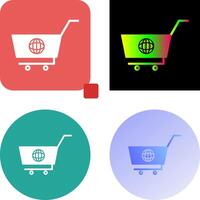 único global compras icono diseño vector