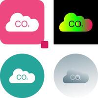 Carbon Dioxide Icon Design vector