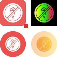 No Icecream Icon Design vector