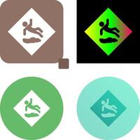 Danger of Slipping Icon Design vector
