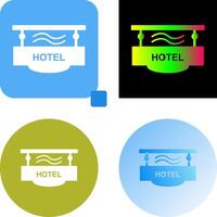 hotel firmar icono diseño vector