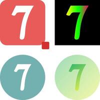 Number Seven Icon Design vector