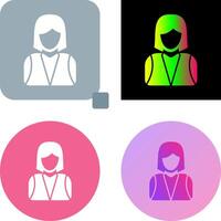 Elegant Lady Icon Design vector